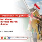 Cat Tembok Terbaik untuk 17 Agustusan. Sekelompok warga sedang mengecat dan menghias rumah dengan nuansa Merah Putih untuk perayaan Hari Kemerdekaan Indonesia.