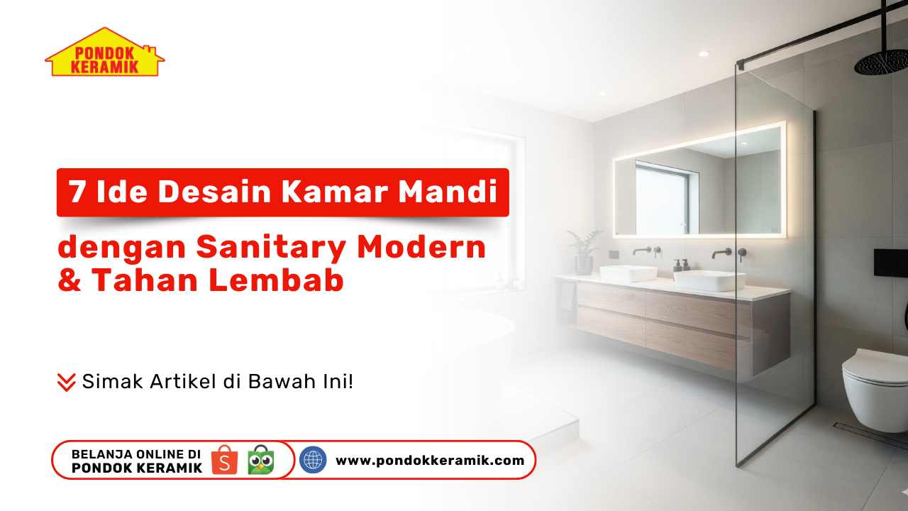 7 Ide Desain Kamar Mandi dengan Sanitary Modern & Tahan Lembab