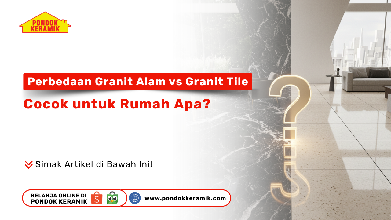 Perbedaan Granit Alam vs Granit Tile – Cocok untuk Rumah Apa? Tips dari Pondok Keramik, Surabaya