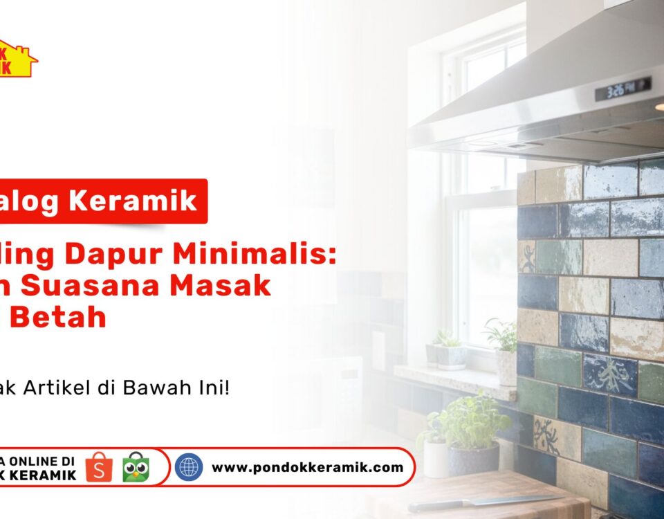 Dinding dapur dengan susunan keramik kotak berwarna biru dan hijau di samping kompor sebagai contoh katalog keramik dinding dapur minimalis: bikin suasana masak jadi betah