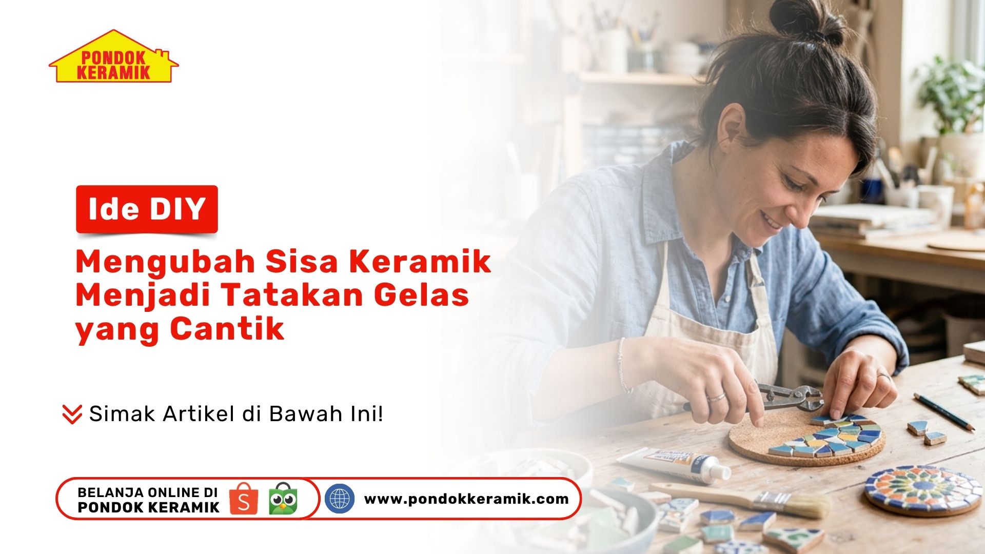 Ide DIY: Mengubah Sisa Keramik Menjadi Tatakan Gelas yang Cantik