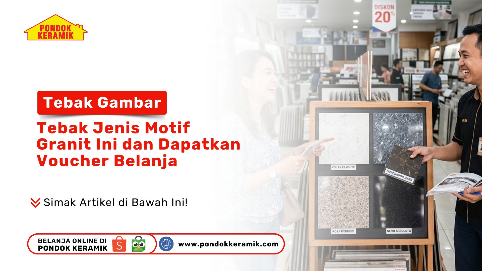 Tebak Gambar: Tebak Jenis Motif Granit Ini dan Dapatkan Voucher Belanja