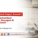 Sebuah kompor gas tua berlatar bidang pada artikel Backsplash Dapur Kusam Cek ubin segi empat putih kusam Toko Pondok Keramik