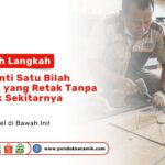 Tukang memahat ubin pecah pada artikel Langkah Langkah Mengganti Satu Bilah Keramik yang Retak tanpa merusak sekitar Toko Pondok Keramik